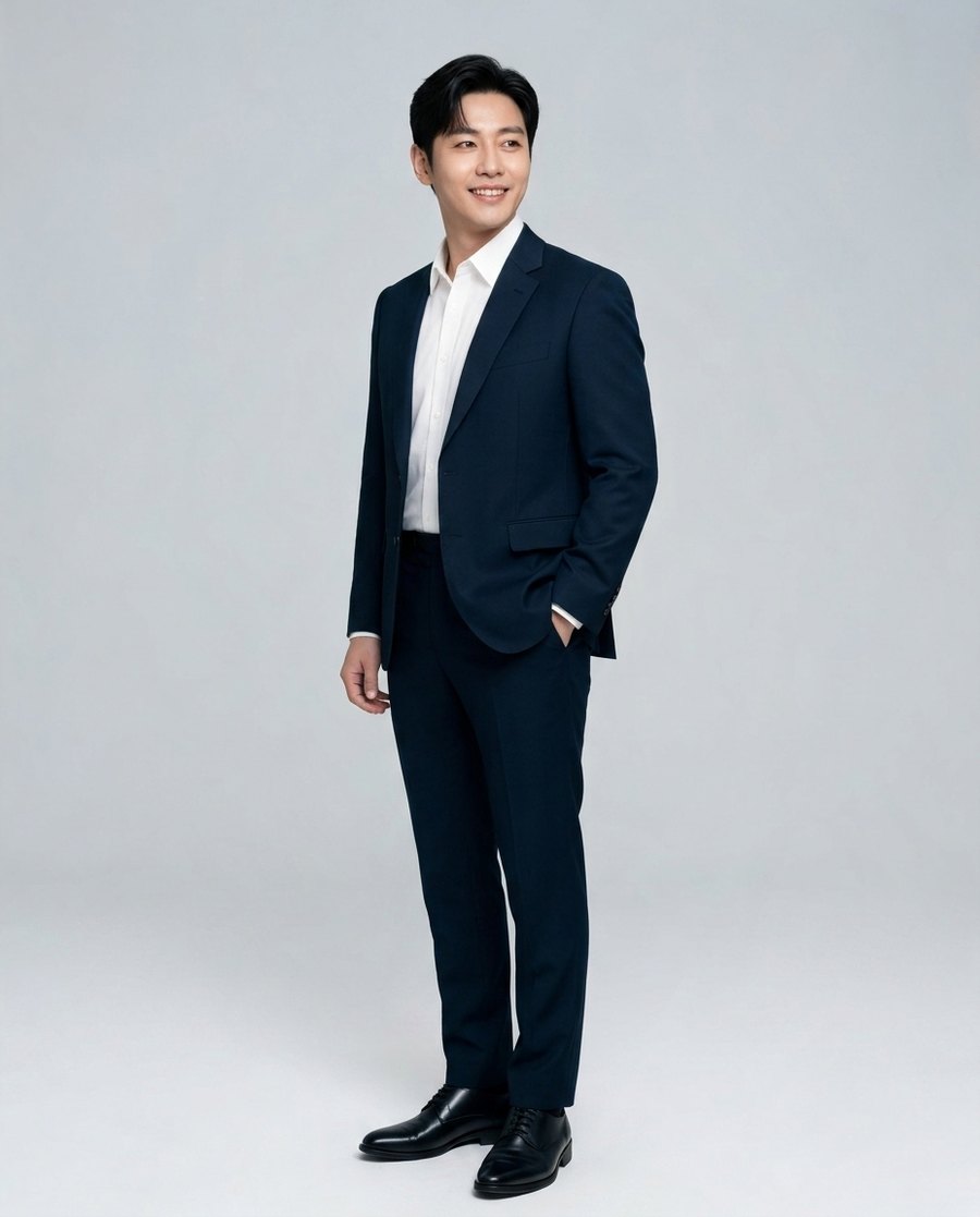 전신 오피스룩 남성 A씨 전신 컷