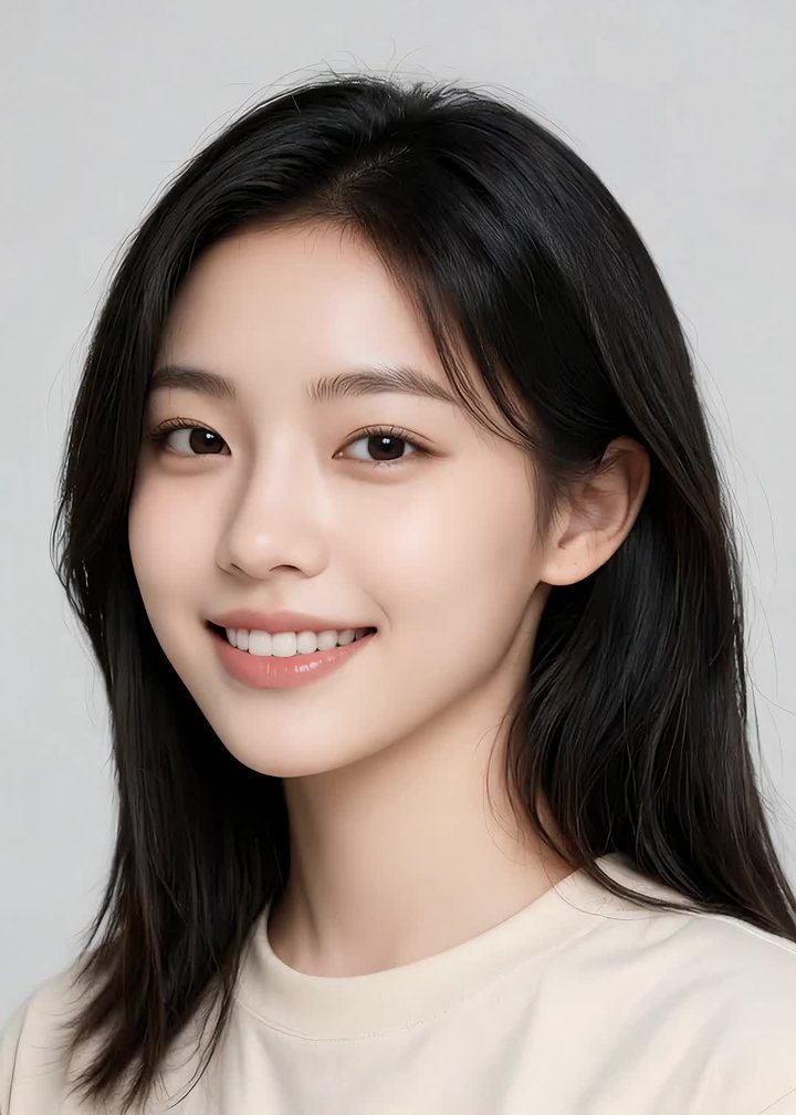 AI 모델이 상품을 소개하는 발화 영상의 첫 장면